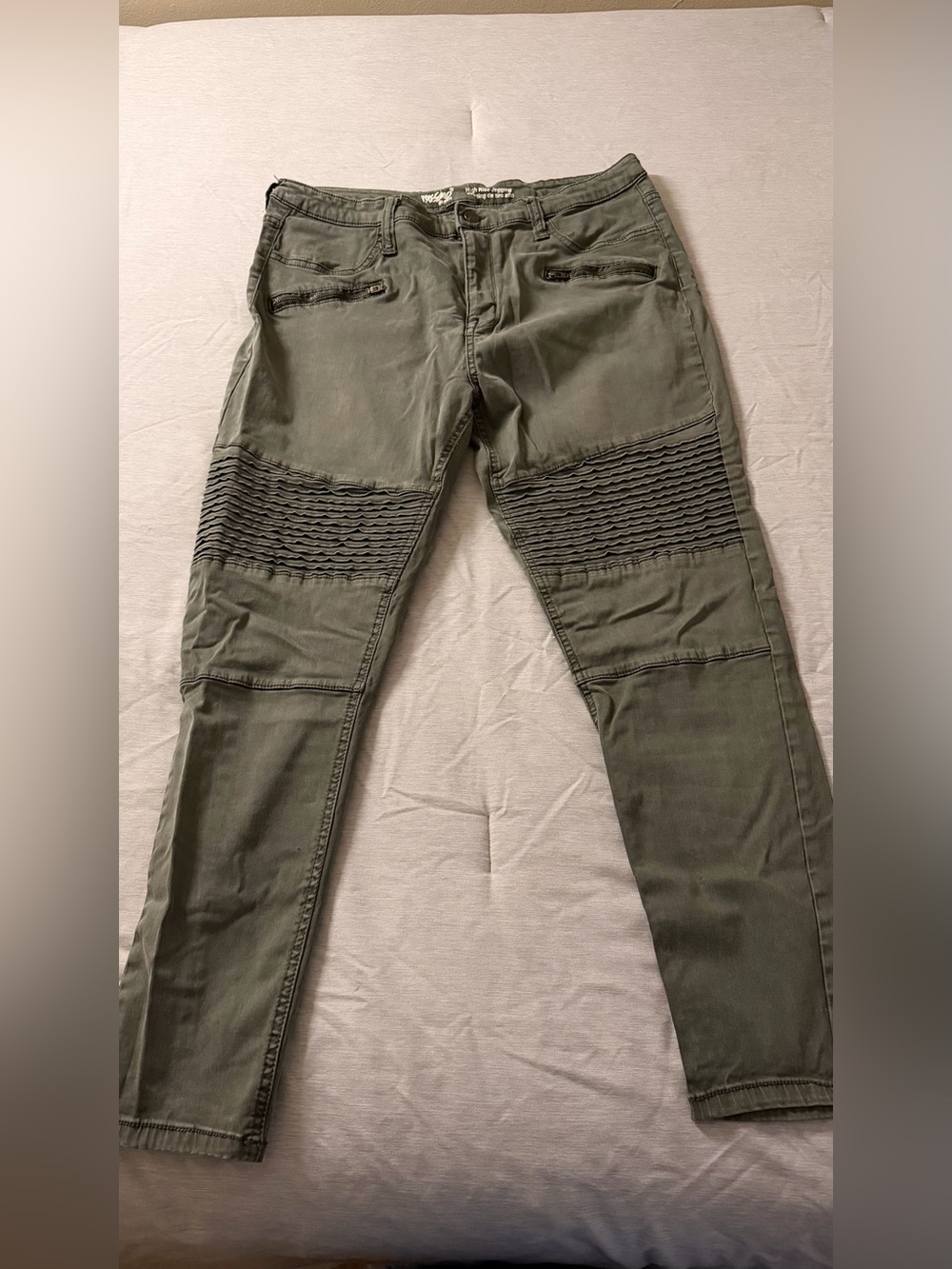 Mossimo Supply Co. Olive Green Moto Jeggings